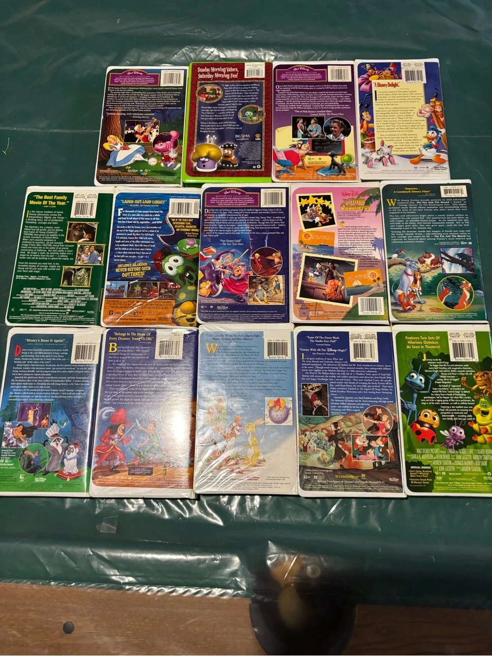 Disney VHS Movie Lot with Bright Multicolor Covers